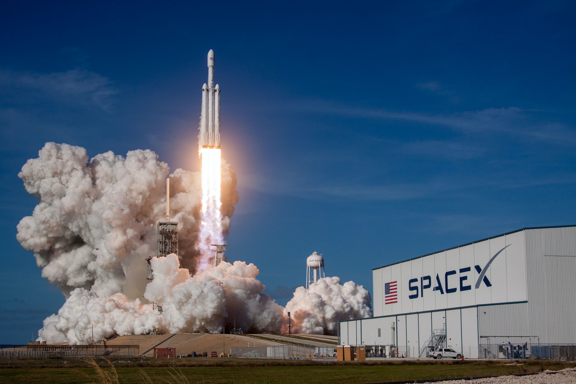 SpaceX Rocket Blasting Off