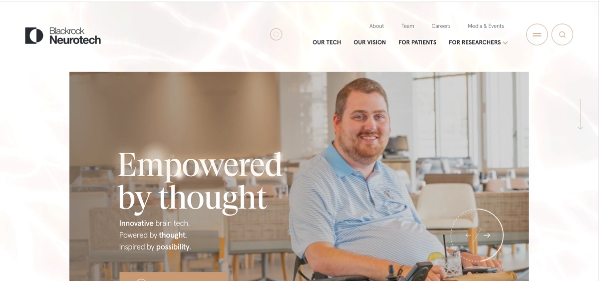 Blackrock Neurotech Homepage